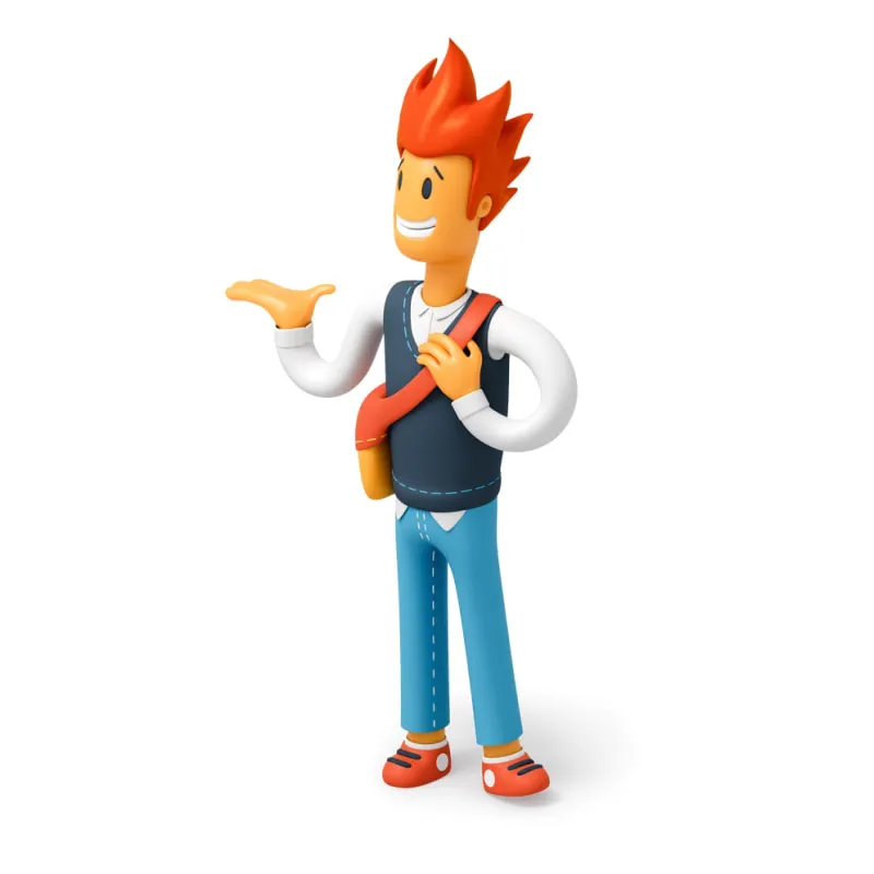 Model in 3D Flame style